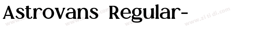 Astrovans Regular字体转换